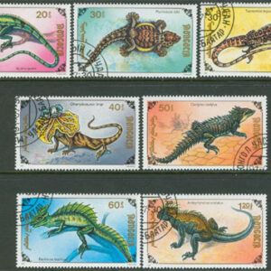 Mongoliet – M 2285-2291 Kräldjur – Ödlor, 7 kpl stpl