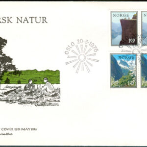 Norge – FDC 1976-05-20 – Norsk Natur I, 2 st par kpl Vinjett 4