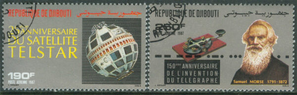 Djibouti - M  498-499 Rymd & Telekommunikation, 2 kpl stpl