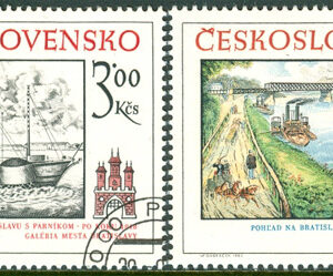 Tjeckoslovakien – M 2677-2678 Historiska Motiv Bratislava, serie 2 kpl