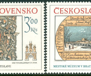 Tjeckoslovakien – M 2770-2771 Historiska Motiv Bratislava, 2 kpl **