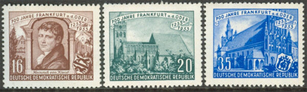 DDR - M  358-359, 361 Frankfurt a. d. Oder 700 år, fin serie 3 olika **