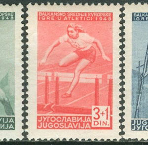 Jugoslavien – M  557-559 Sport – Balkanspelen 1948 – Friidrott, 3 kpl **