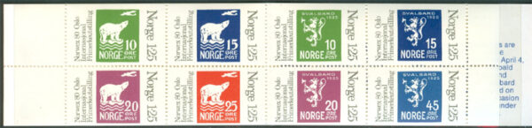 Norge - Häfte H  50 NORWEX 80 I 8 frimärken **