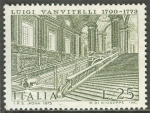 Italien – M 1390 L Vanvitelli död i 200 år – Byggmästare, kpl **