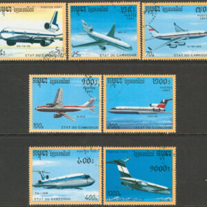 Kambodja – M 1230-1236 Trafikflygplan bl.a. Tupolew Tu-154, 7 kpl stpl