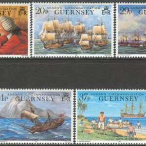 Guernsey – M  492-496 Segelfartyg – Lord Ansons Flotta, 5 kpl **