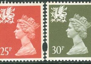 Wales – M   64-67 Drottning Elisabeth II, 4 kpl **