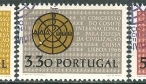 Portugal – M 1000-1002 6:e Kulturkongressen, 3 kpl stpl