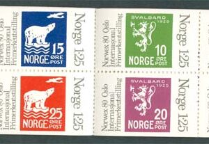 Norge – Häfte H  50 kn NORWEX 80 I 8 frimärken **