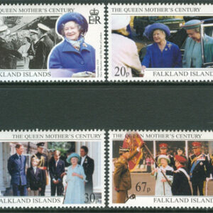 Falkland Islands – M  752-755 Drottningmodern 99 år, serie 4 kpl **