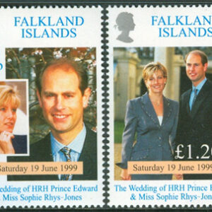Falkland Islands – M  747-748 Bröllop Prins Edward & Sophie, serie 2 kpl **