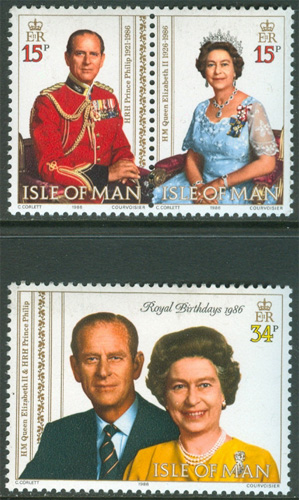 Isle of Man – M  319-321 Kungliga Födelsedagar, 3 kpl **