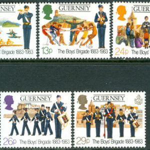 Guernsey – M  260-264 Boys Brigade 100 år – Båtar – Uniformer – Musik, 5 kpl **