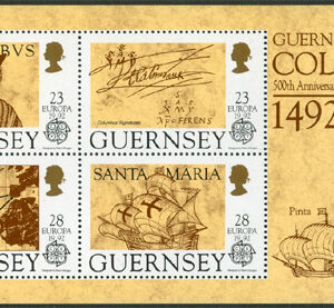 Guernsey – M BL   8 Europa CEPT 1992 – Upptäckten av Amerika 500 år, block kpl **
