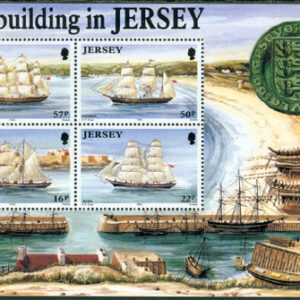 Jersey – M BL   6 Skeppsbyggnad på Jersey, block kpl **