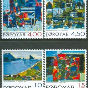 Färöarna – F  404-407 Zacharias Heinesen, konstnär, 4 kpl **