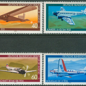 Berlin – M  592-595 Flygplan bla Douglas DC-3, 4 kpl **