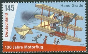 Tyskland – M 2698 Motorflygplan 100 år – H Grade, märke kpl **