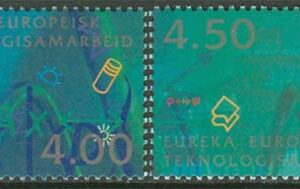Norge – F 1203-1204 Norsk forskning – Eureka, 2 kpl **