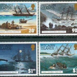 Pitcairn Islands – M  432-435 Skeppsvrak bla Wildwave, serie 4 kpl **