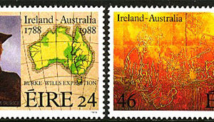 Irland – M  643-644 Kolonisationen av Australien 200 år, 2 kpl **