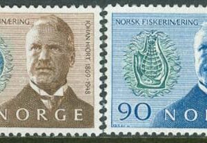 Norge – F  617-618 Havsforskare – Johan Hjort, 2 kpl **