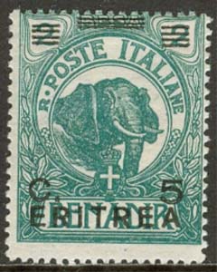 Italienska Eritrea – M   84 Elefanter, fint märke *
