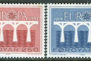 Färöarna – F   99-100 Europa CEPT 1984 25 år, 2 kpl **