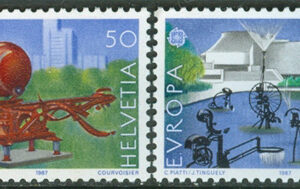 Schweiz – M 1349-1350 Europa CEPT 1987 Arkitektur, 2 kpl **