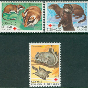Finland – F  915-917 Röda Korset 1982 Hotade Djur, 3 kpl **