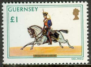 Guernsey – M  120 Hästar – Uniformer, vackert märke **