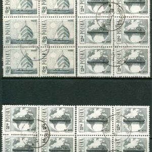 Polen – M 1707, 1713 Segelbåtar & Fartyg, 3 st 6-Block, 8-Block