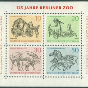 Berlin – M BL   2 Berlins Zoo 125 år, block kpl **