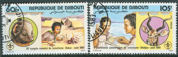 Djibouti - M  308-309 Scouting - Konferensen 1981 - Djur, 2 kpl