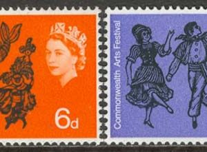 England – M  392-393 x Samväldes-konstfestival, 2 kpl **
