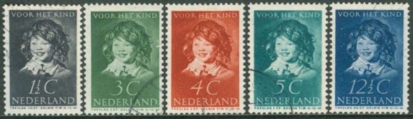Nederländerna - M  308-312 Voor het Kind 1937, 5 kpl stpl