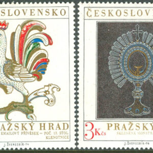 Tjeckoslovakien – M 2201-2202 Prager Burg – Konst, 2 kpl **