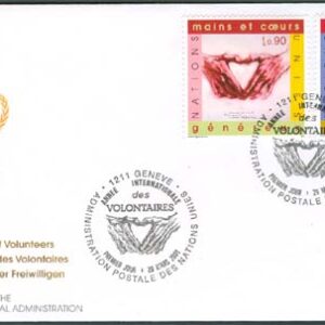 FN Geneve – FDC 2001-03-29 – Konstutställning 2001, fin serie 2 kpl