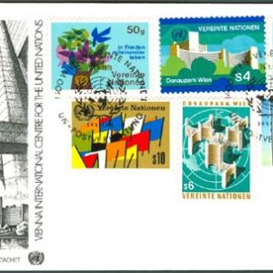 FN Wien – FDC 1979-08-24 – FN Emblem – Flaggor, fin serie 6 kpl