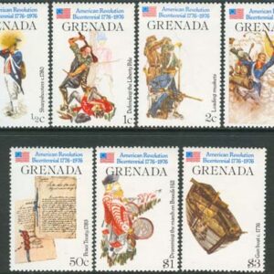 Grenada – M  749-755 USA Självständigt 200 år – Uniformer, serie 7 kpl **