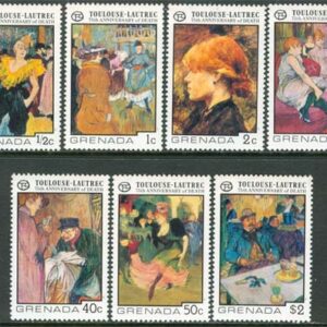 Grenada – M  775-781 Konst – Toulouse-Lautrec död 75 år, 7 kpl **