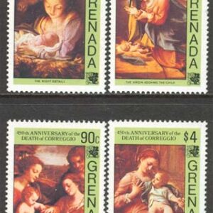 Grenada – M 1312-1315 Konst – Correggio 450 år, fin serie 4 kpl **