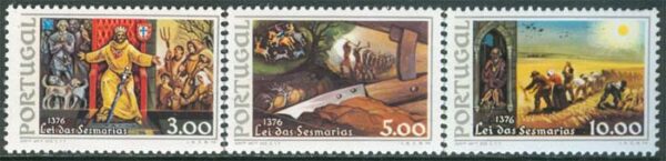 Portugal - M 1316-1318 Bodenrecht - Sesmarias 400 år, serie 3 kpl **