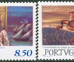 Portugal – M 1537-1538 Tronbestigning av Kung João II 500 år, 2 kpl **