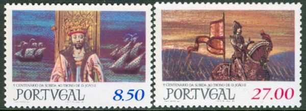 Portugal - M 1537-1538 Tronbestigning av Kung João II 500 år, 2 kpl **