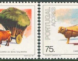 Azorerna – M  381-382 Transportmedel bla Kärra med Oxe, 2 kpl **