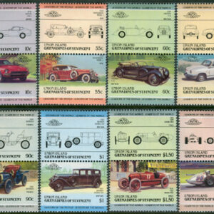 Union Island Grenadines of St. Vincent – M  110-125 Bilar bla Fiat,  16 kpl **