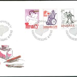 Danmark – FDC 1992-10-08 – Danska seriefigurer, serie 4 kpl Vinjett 1
