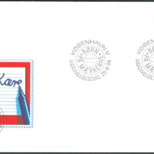 Danmark – FDC 1994-08-25 – Barn – Barnteckningar, märke kpl Vinjett 1